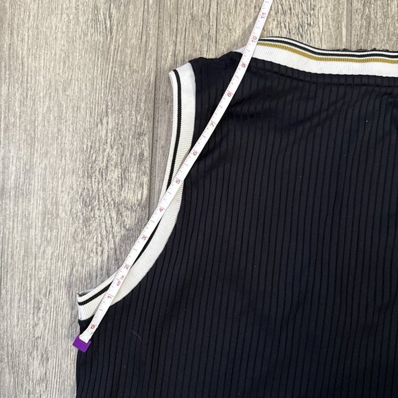 Vieux Jeu Tank Top Womens Small Med Black Pleated Back Tennis Tank &Skirt Set - Picture 11 of 13